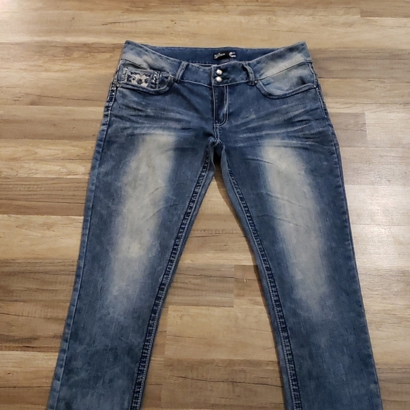 LADIES BODY CENTRAL EMBELLISHED JEANS SIZE 15 - Picture 2 of 16